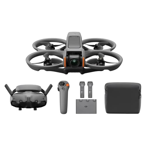 DJI Avata 2 Fly More Combo (1 Battery), FPV Drones with Camera for Adults 4K, Immersive Experience, Built-in Propeller Guard, Easy Flip/Roll, FAA Remote ID Compliant, POV Content Drone, Black