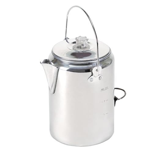 Stansport Aluminum Percolator Coffee Pot with Wire Handle