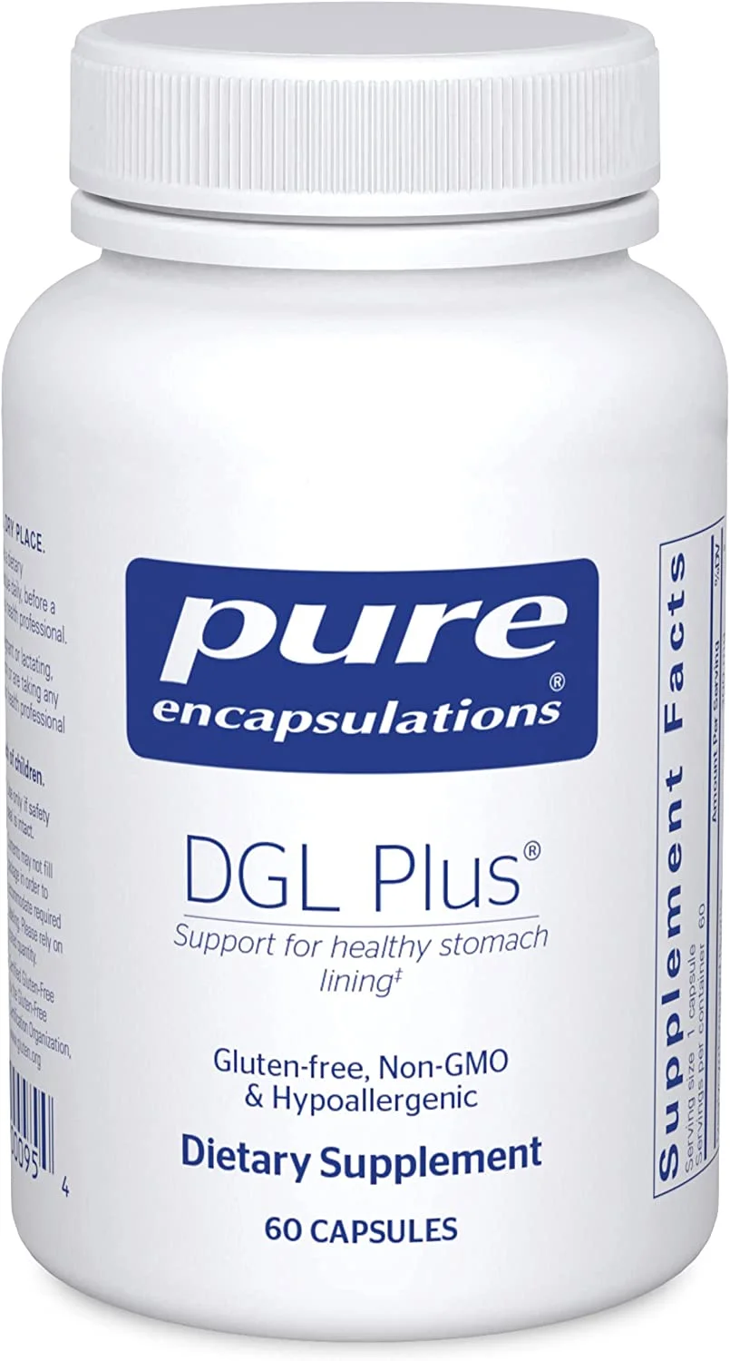 Pure Encapsulations DGL Plus | Deglycyrrhizinated Licorice Supplement to Support Gastrointestinal Health* | 60 Capsules