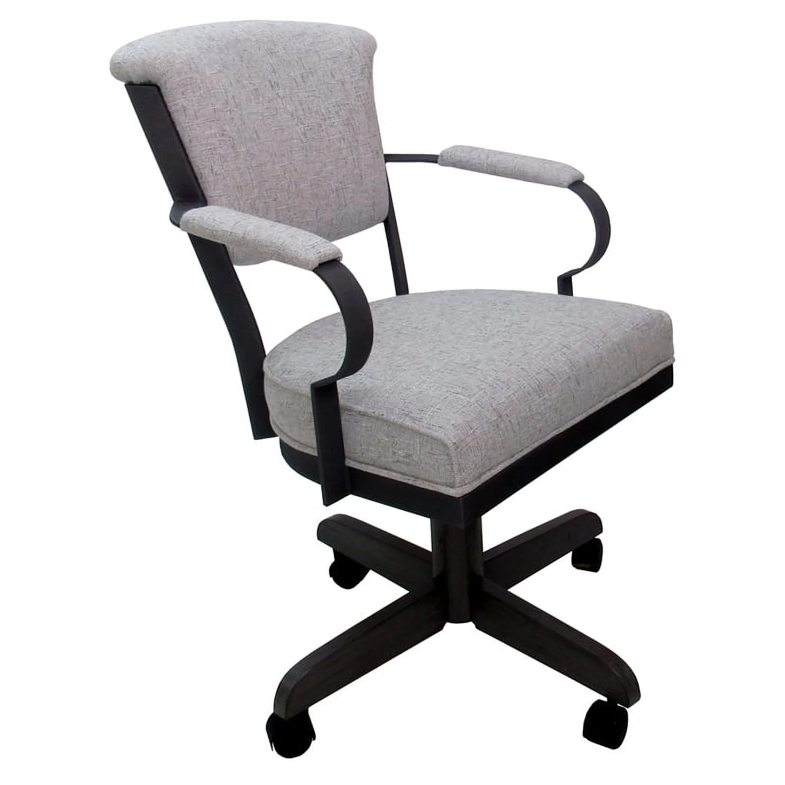 Miami Swivel Metal Caster Chair Pitt Base - Portwood Ash - Black