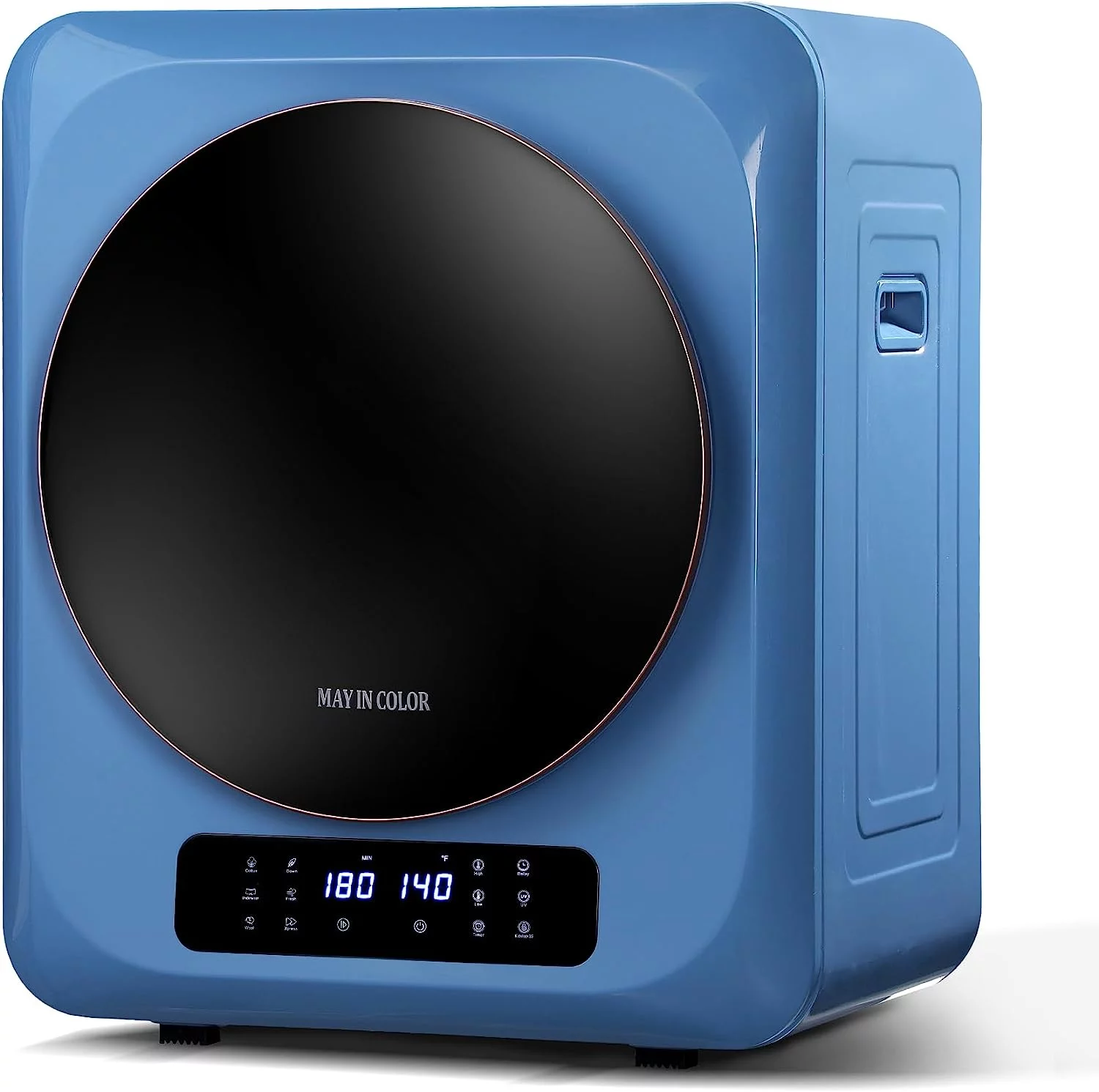 Portable Clothes Dryer 8.8 Lbs Compact Electric Dryer with Smart Moisture Sensor 850W Dryer with LCD Control Panel Tumble for RV Apartment Dorm Home, Blue