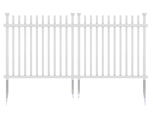 Zippity Outdoor Products ZP19057 Burbank No Dig Vinyl Fence 44