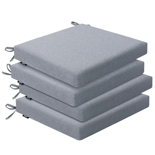 Outdoor Chair Cushions Set of 4, Water-Resistant & Fadeness 18.5