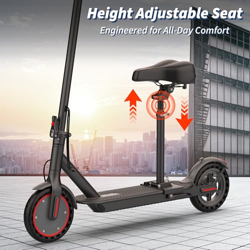 Electric Scooter for Adults - 19/28 MPH, 21/34-Mile, Dual Suspension, 8.5