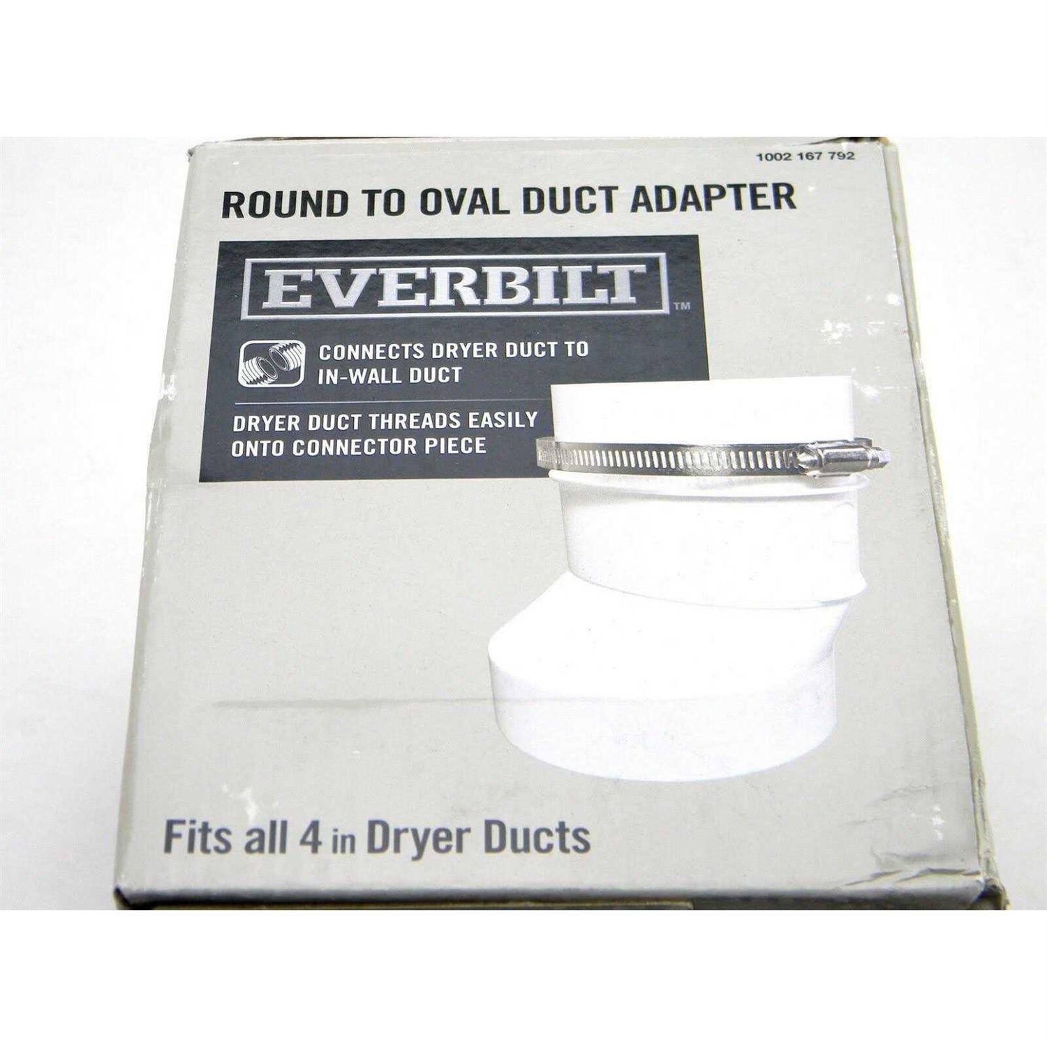 Everbilt 4 In. Round To Oval Dryer Duct Adapter