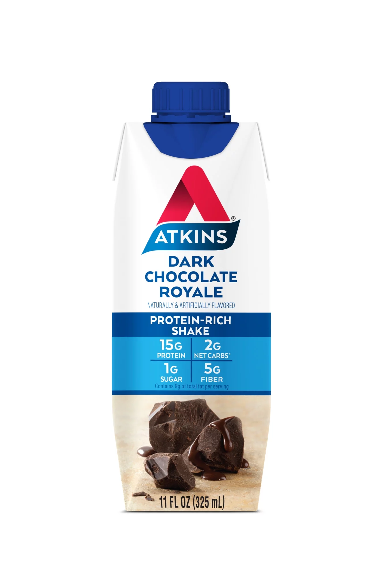 (3 pack) Atkins Dark Chocolate Royale Protein Shake, High Protein, Low Carb, Keto Friendly, Gluten Free, 11fl oz, 4 Ct