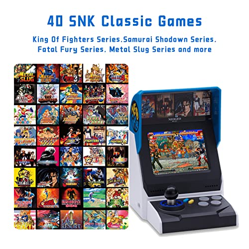 NEOGEO Mini International Arcade and Black Gamepad, 40 Pre-Loaded Classic SNK Games