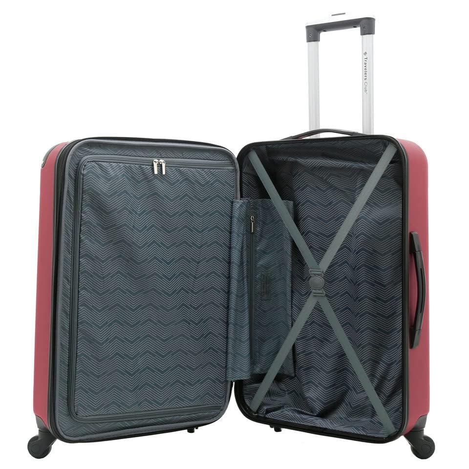 Travelers Club Chicago Hardside Expandable Spinner Luggage, Teal, 20