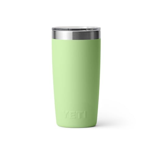 YETI Rambler 10 oz Tumbler, Stainless Steel, Vacuum Insulated with MagSlider Lid, Firefly Yellow