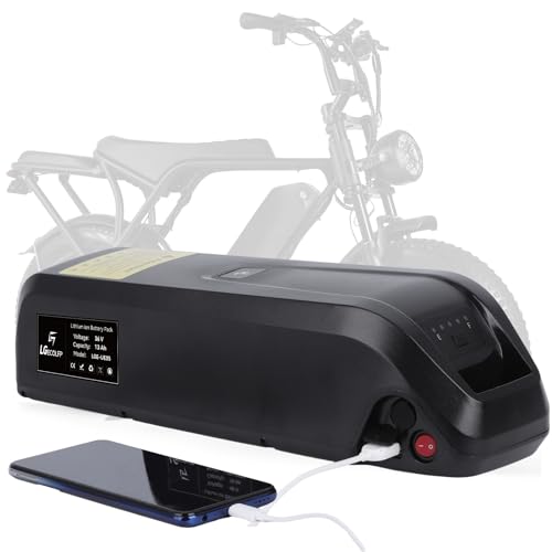 36V 48V 52V Ebike Battery, 15Ah 20Ah Electric Bike Lithium Battery Ebike Battery for 0-1200W Electric Bike with 3A Fast Charger and BMS, LED Battery Indicator, Safety Lock