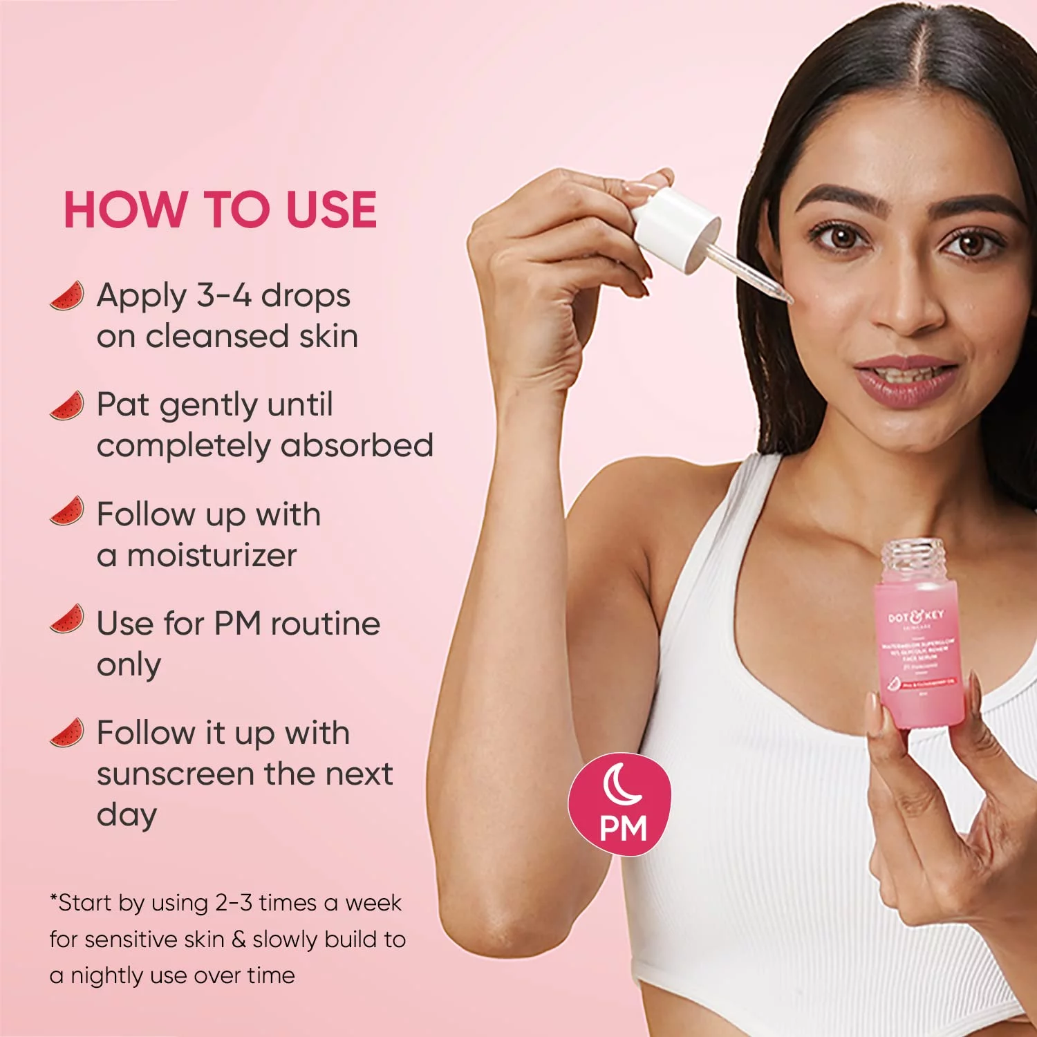 Dot & Key Watermelon 10% Glycolic Acid Glow Face Serum, With KojicI Targets Pigmentation And Oily Skin, 30ml