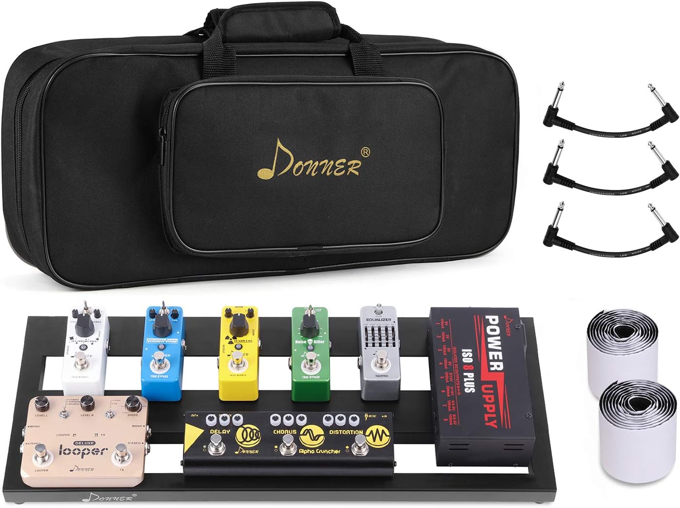 Donner Guitar Pedal Board Case DB-4 Disassembled Pedalboard 20'' x 8'' with Bag
