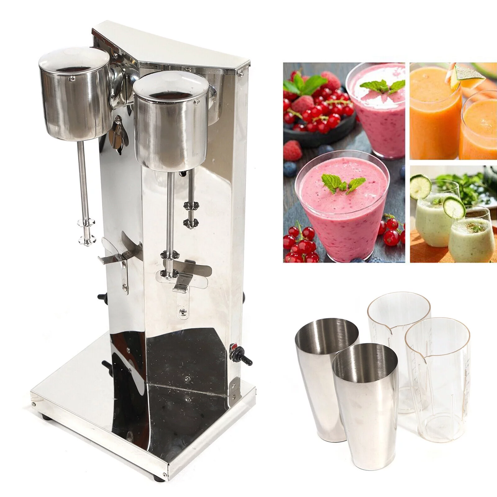Commercial Milkshake Machine Maker Ice Cream Mixer Smoothie Frappe Double Head
