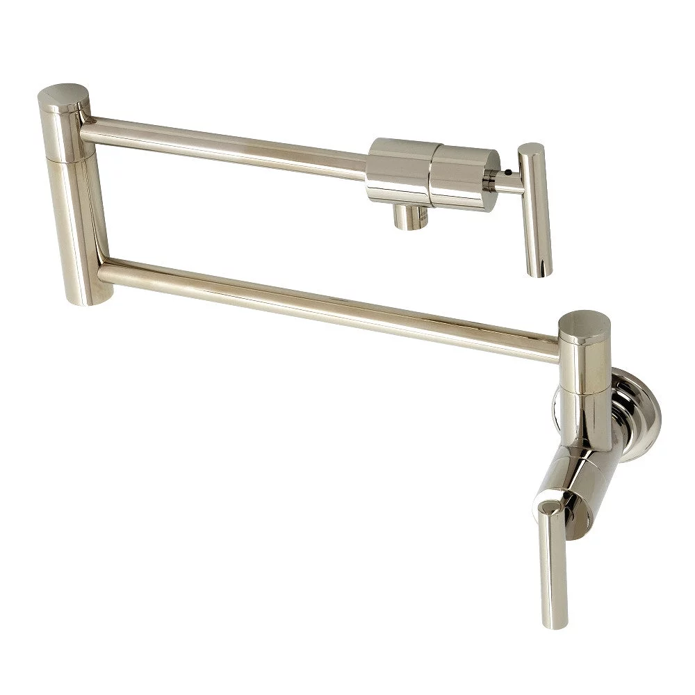 Kingston Brass Manhattan Modern Pot Filler Faucets In Brushed Brass KS4107CML