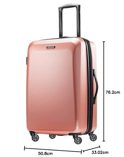 American Tourister Moonlight Hardside Expandable Luggage with Spinner Wheels, Blue Terazzo, 2-Piece Set (20/28)