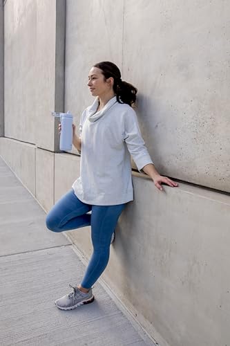 Ello Cooper 32oz Stainless Steel Water Bottle with Straw and Carry Handle, Double Walled and Vacuum Insulated Metal, Leak Proof Locking Lid with Soft Silicone Spout, Reusable, BPA Free, Yucca