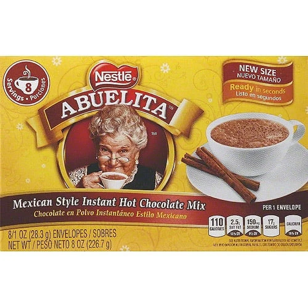 Nestle Abuelita Mexican Style Instant Hot Chocolate Mix, 8 oz, (Pack of 12)