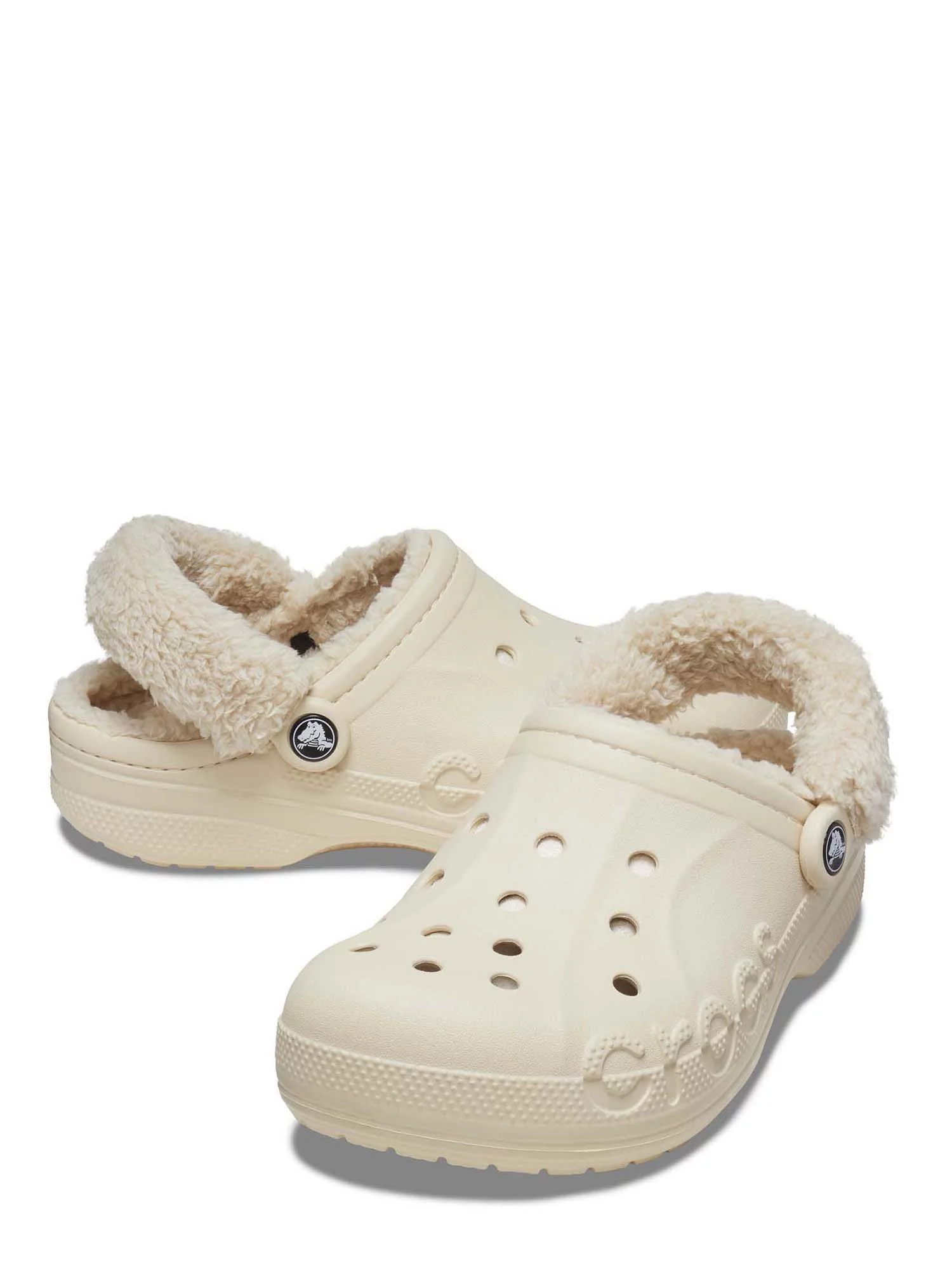 Crocs Unisex Baya Lined Fuzz Strap Clogs