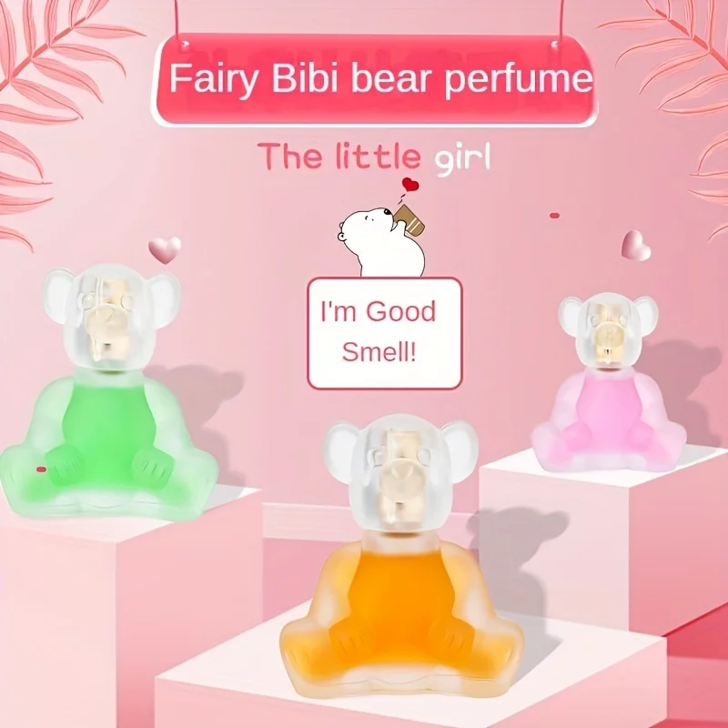 Cute Bibi Bear Perfume, Refreshing And Lasting Fruity Fragrance, For Girls Students, Ideal Birthday Gift, Fresh Natural 5 Fragrance