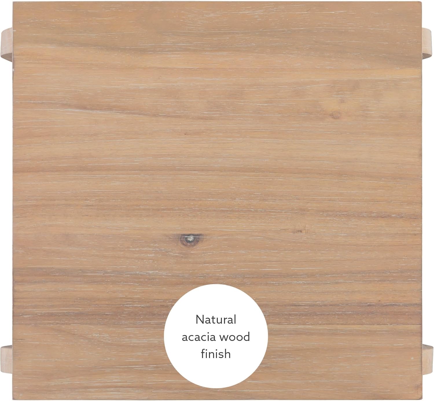 Powell Natural Braxton Wooden Side Table with Curved Legs and Two Display Shelves