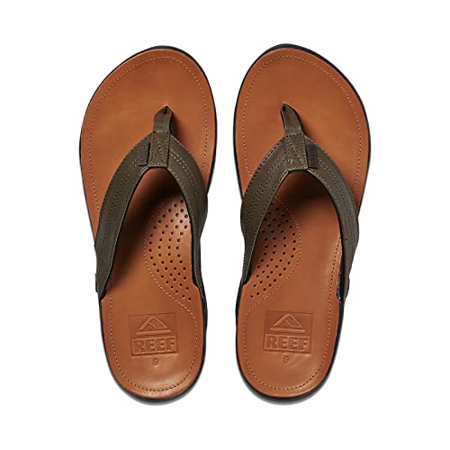 REEF J-Bay III Men's Full Grain Leather Flip Flop