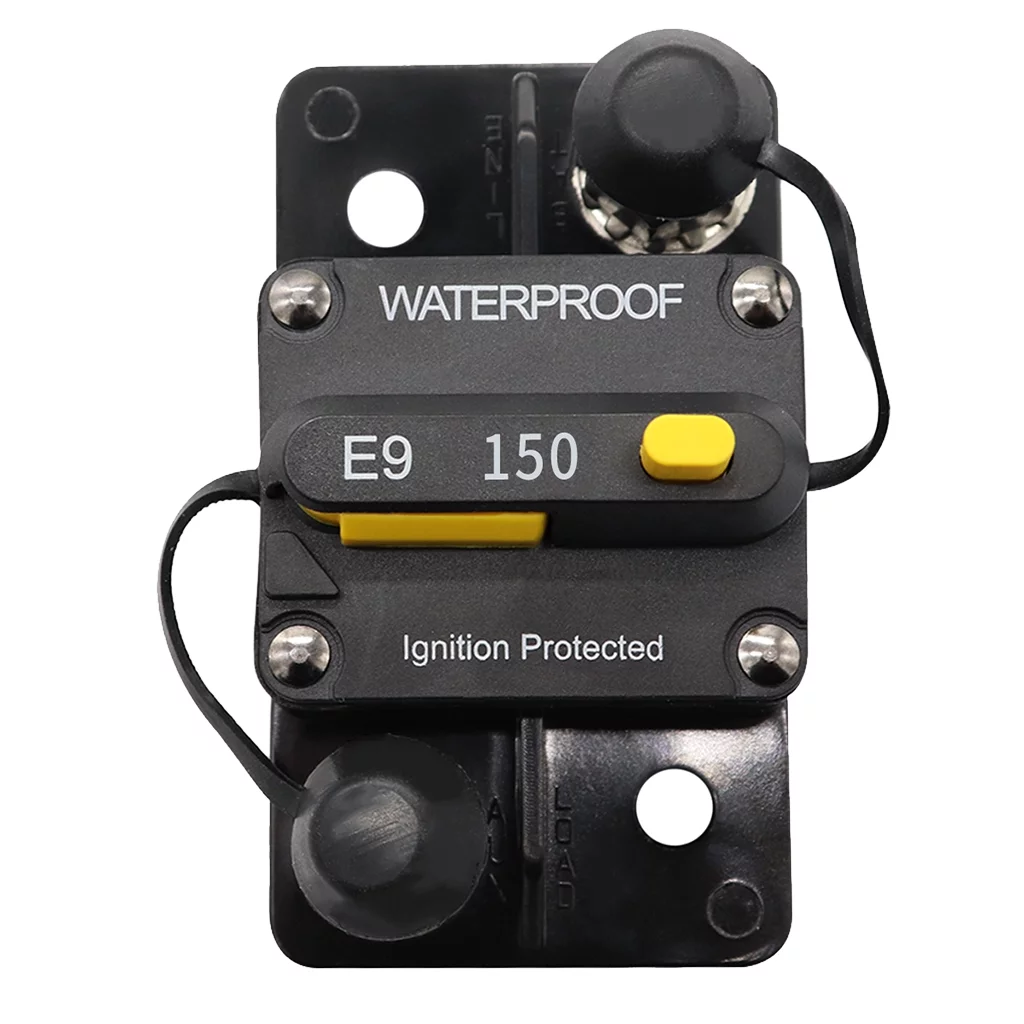 150Amp Circuit Breaker with Manual , Waterproof Holder Inline Breaker Car Marine Boat Stereo Audio System 12V-24VDC