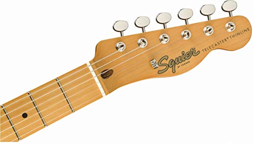 Squier Classic Vibe 70s Thinline Telecaster Electric Guitar, with 2-Year Warranty, Natural, Maple Fingerboard