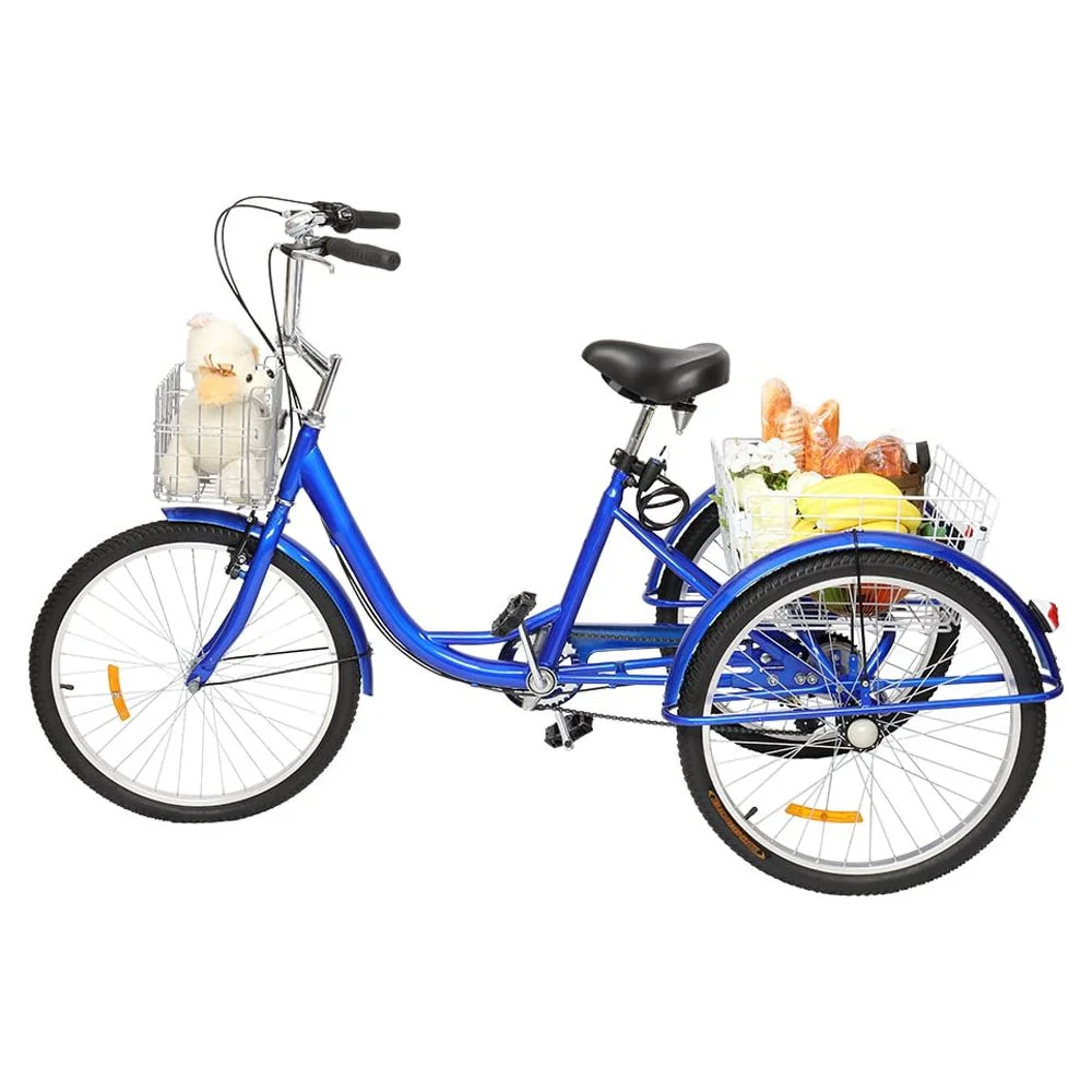 Ktaxon Adult Tricycle, 7 Speed Trike Bike Cruiser, with 24