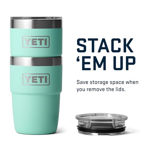 YETI Rambler 8 oz Stackable Cup, Stainless Steel, Vacuum Insulated Espresso Cup with MagSlider Lid