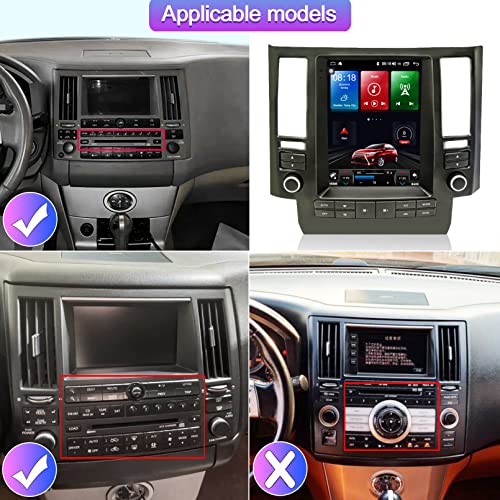 Car Stereo with Bluetooth for Infiniti FX FX35 FX45 2007 2008 2009, Tesla Style Car Audio 9.7 Inch HD IPS Touch Screen Radio Car with GPS Navigation Android 10 Support SWC WiFi 2 GB RAM 32 GB ROM