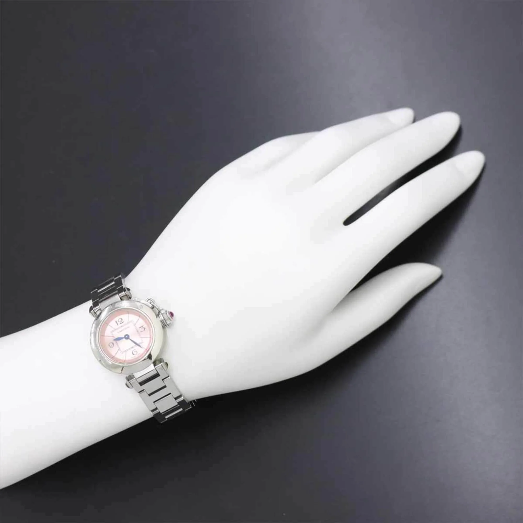 Pre-Owned Cartier Miss Pasha W3140008 Ladies Watch Pink Dial Quartz (Good)