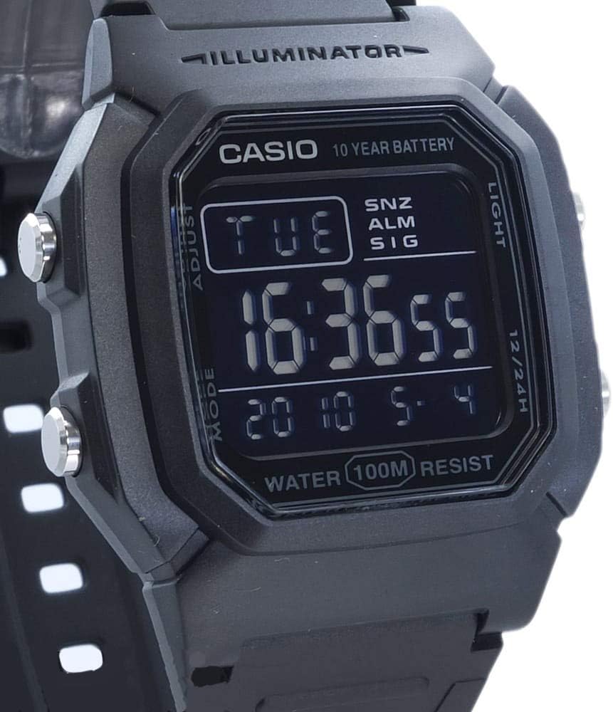 Casio Collection Unisex Digital Watch, Black, Black