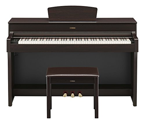 Yamaha Arius, 88-Key Weighted Action Digital Beginner and Intermediate Players, Dynamic Response, Grand Piano Sound, 3-Pedal Unit, Upright Design, Bench Included, Dark Rosewood (YDP105R)