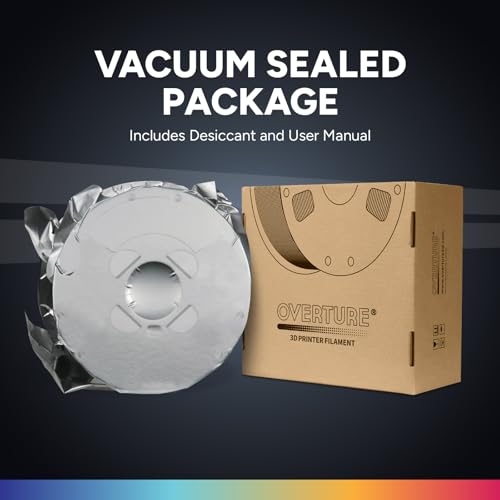 OVERTURE PETG 3D Printer Filament 1.75mm, Neatly Wound Durable PETG 2kg Spool (4.4lbs), Strong Toughness Filament, Dimensional Accuracy +/- 0.02mm, Fit Most FDM Printers (Black (2-Pack))