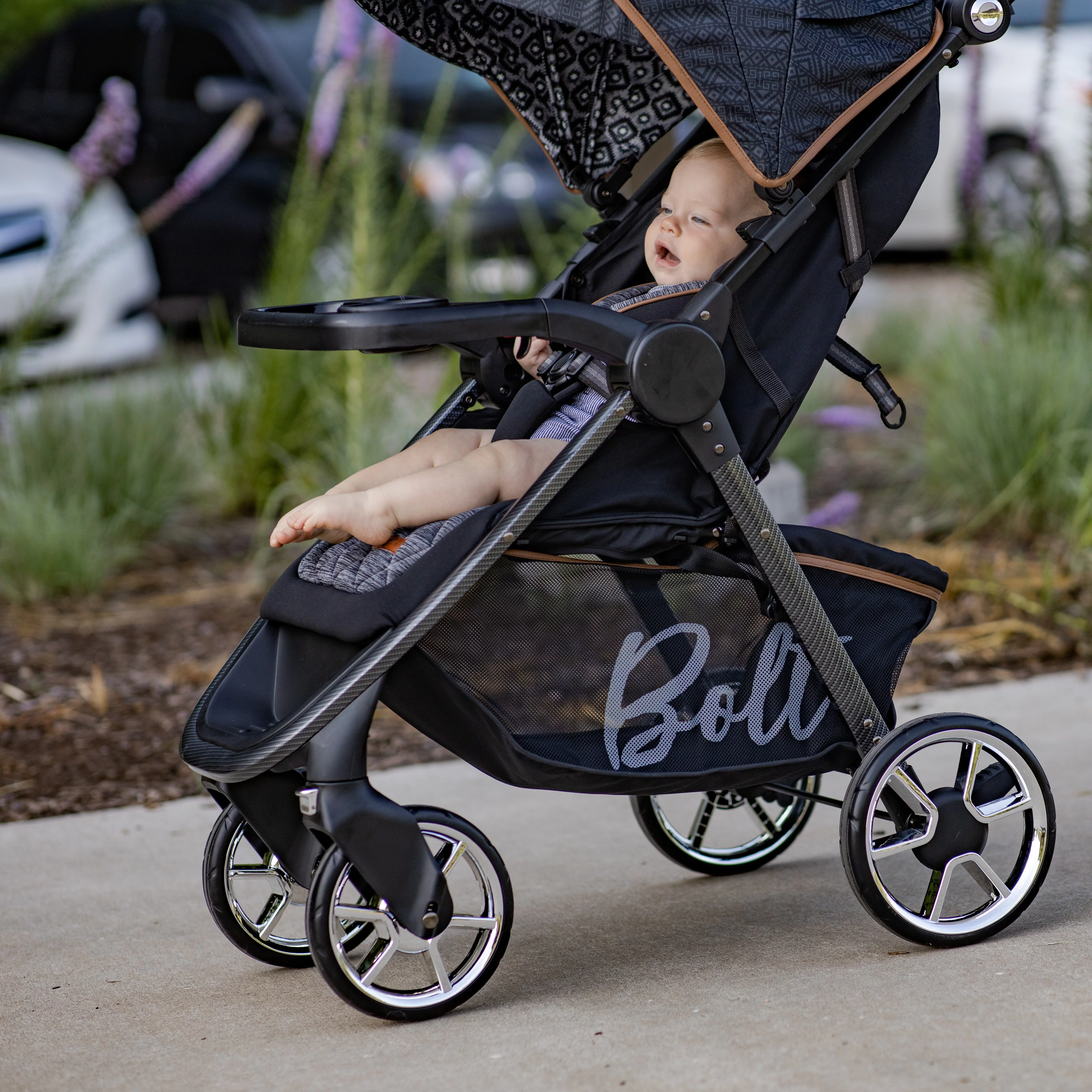Monbebe Bolt Travel System Stroller and Infant Car Seat, Urban Boho