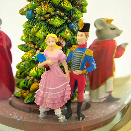 Nutcracker 100MM Musical Holiday Glitterdome Plays Tune Nutcracker Ballet