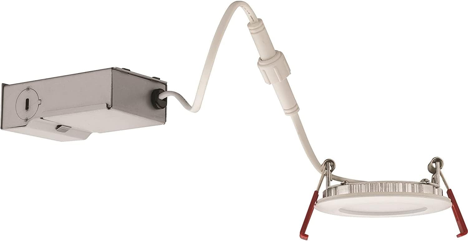 Lithonia Lighting WF3 30K MW M6 3-Inch Dimmable with Thin LED Recessed Ceiling Downlight, 3000K, White & WF6 30K40K50K 90CRI MW M6 LED Color Temperature Selectable Ultra Thin Recessed Downlight