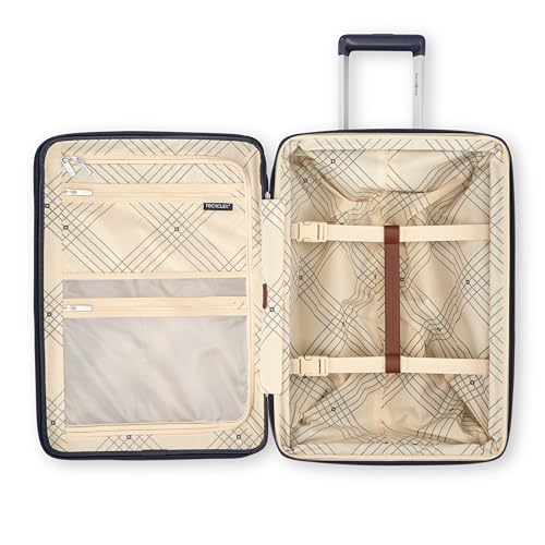 Virtuosa Hardside 21 Inch Carry On Luggage - Airline Approved with 360° Spinner Wheels, RightHeight™ Adjustable Handle - Zippered WetPak™ - TSA Lock - Expandable Light Polycarbonate Shell - Navy