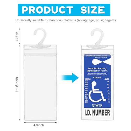 2 PCS Handicap Placard Holder, 11.6
