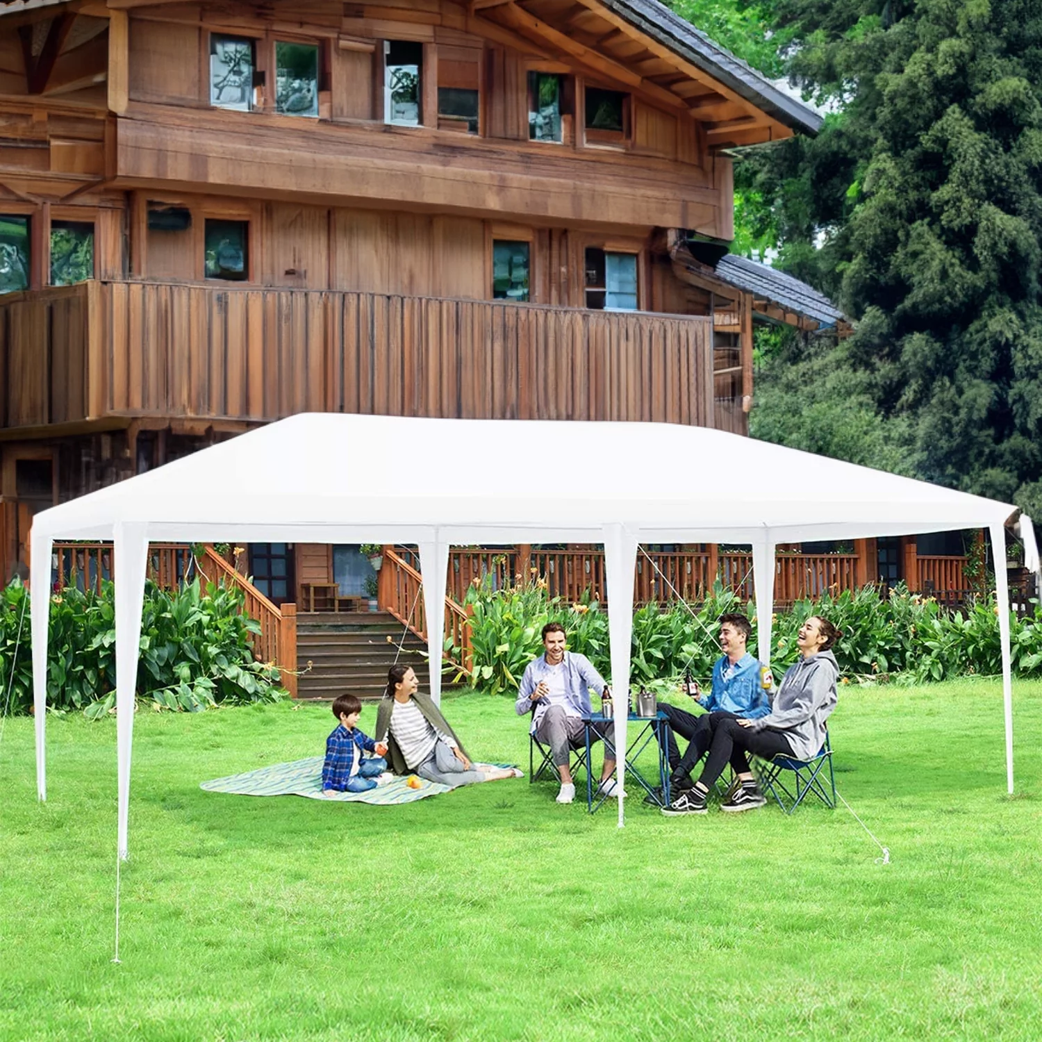 GIVIMO Party Tent 10'x20', Canopy Outdoor Tents for Wedding, Camping, Events Shelter (White)