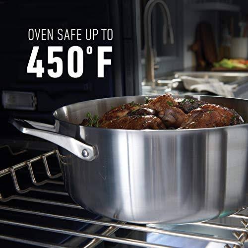 Calphalon Premier Stainless Steel 13-Piece Cookware Set, Silver