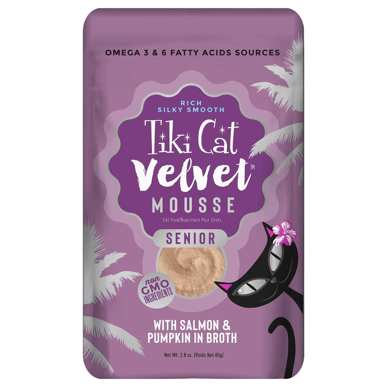 Tiki Cat Velvet Mousse Senior Salmon Wet Food - Pet Supplies online store