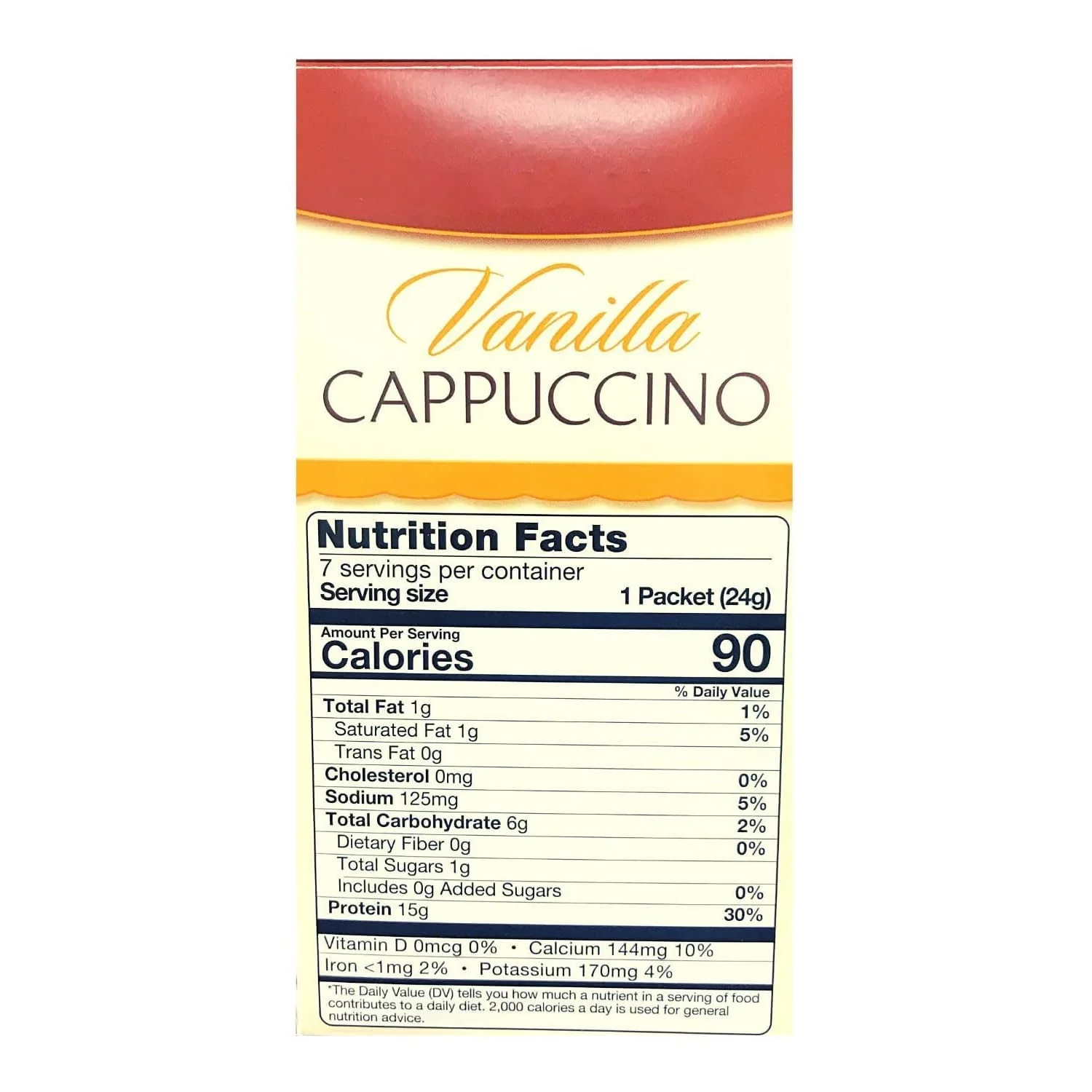 High Protein Diet Drink Vanilla Cappuccino 3 Pack - 15g Protein - Low Calorie - Low Carb - Low Sugar - 7 Servings Per Box, (3 Pack)