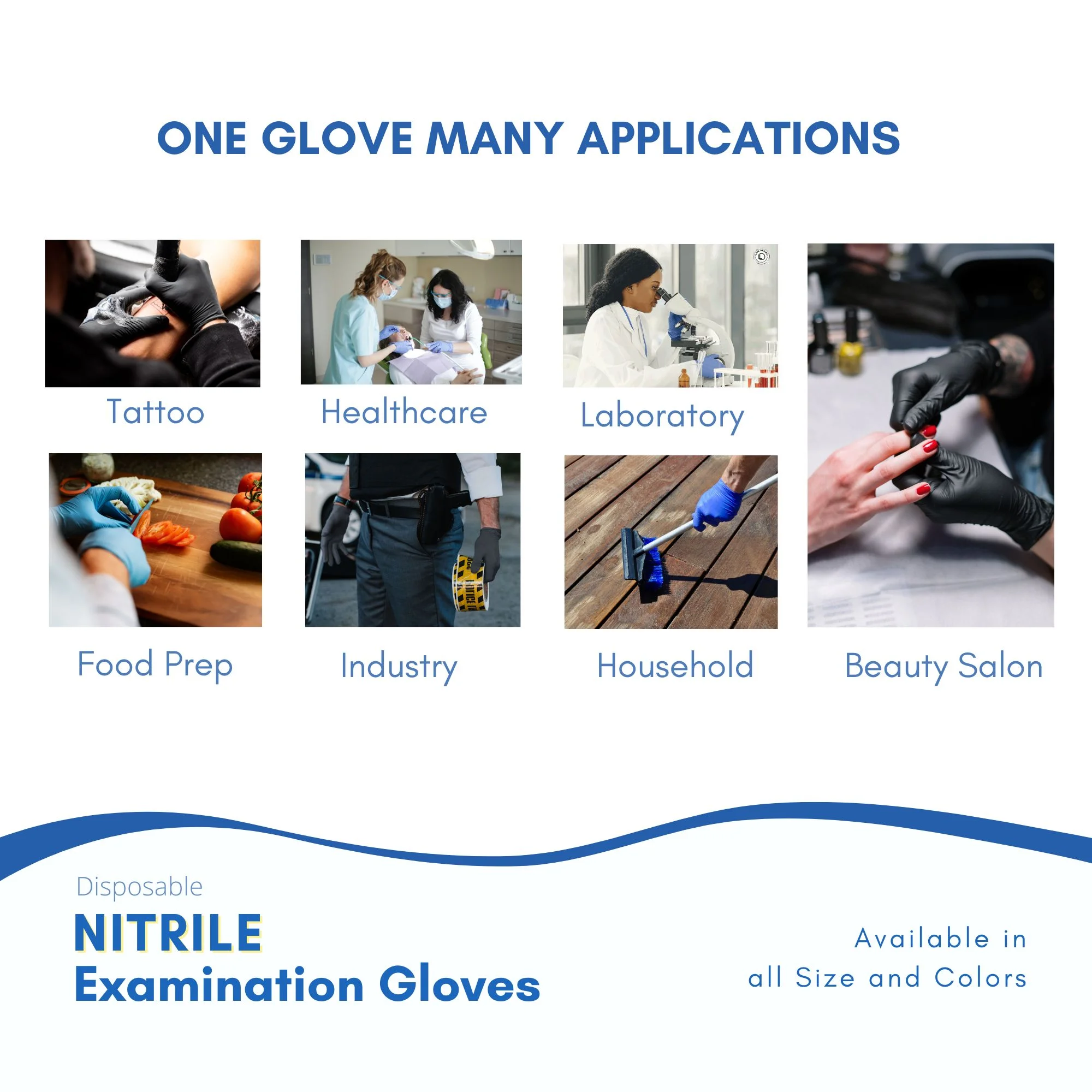 TRICARE Medical Nitrile Exam Gloves, Medium, Case of 1000, Berry Black, Powder & Latex Free, 3.5 Mil