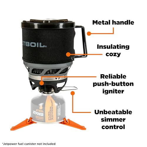 Jetboil MiniMo Camping and Backpacking Stove Cooking System with Adjustable Heat Control