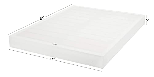 Amazon Basics Smart Box Spring Bed Base, 7-Inch Height Mattress Foundation, Tool-Free Easy Assembly, Queen, 79