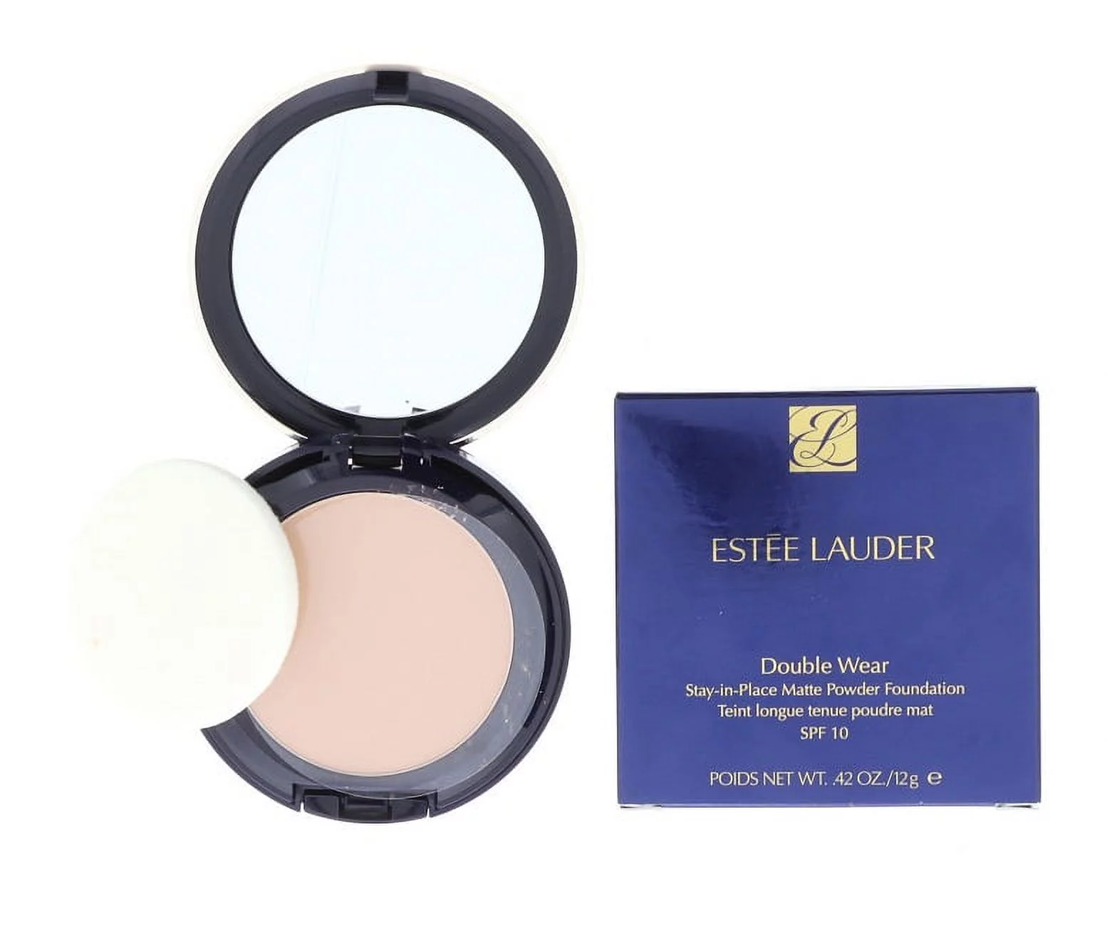 Estee Lauder Double Wear Stay-In-Place Matte Powder Foundation SPF10 - 3C2 Pebble, 0.42 oz