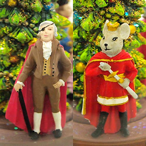 Nutcracker 100MM Musical Holiday Glitterdome Plays Tune Nutcracker Ballet