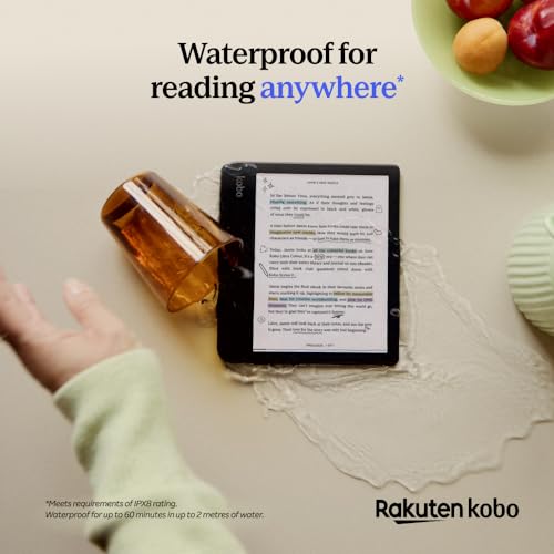 Kobo Libra Colour | eReader | 7 Glare-Free Colour E Ink Kaleido 3 Display | Dark Mode Option | Audiobooks | Waterproof (White)