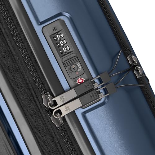 Samsonite Carry-On Pro Front Pocket Hardside Expandable 21-Inch Octiv Luggage: Durable & Impact Resistant, 360° Aero Trac Spinner Wheels, Adjustable Telescopic Handle, TSA Approved Lock - Silver